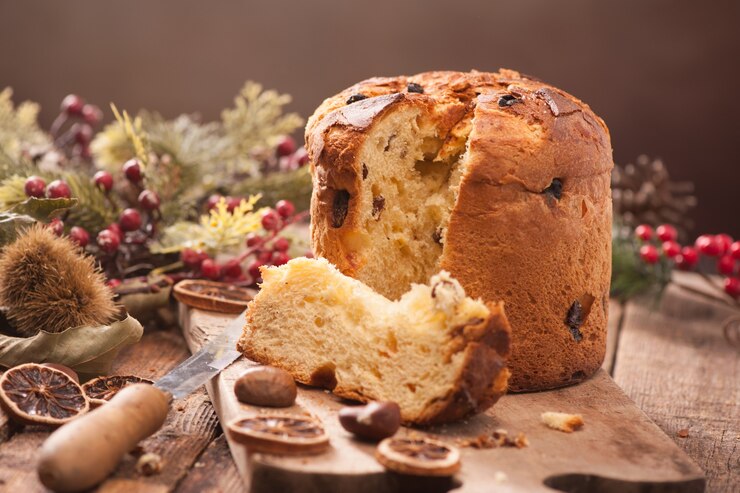 Panettone, typical Italian Christmas candy